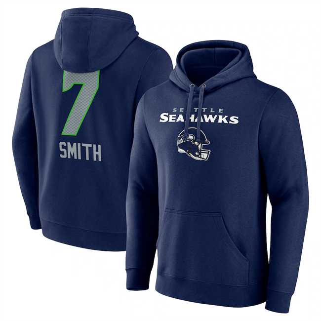 Men's Seattle Seahawks #7 Geno Smith Navy Team Wordmark Player Name & Number Pullover Hoodie,We sell and wholesale Men's Seattle Seahawks #7 Geno Smith Navy Team Wordmark Player Name & Number Pullover Hoodie on line form chian!
